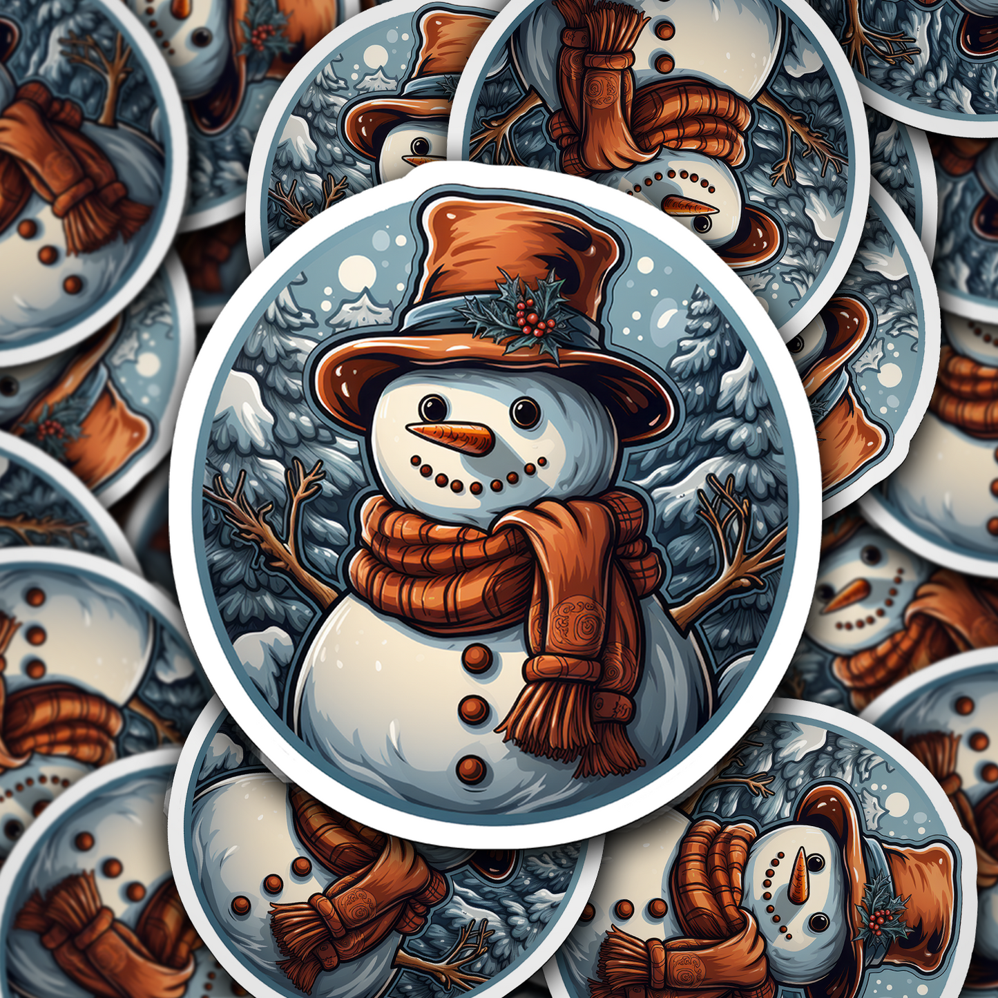 Snowman Vinyl Sticker - Add a Frosty Friend to Your Life