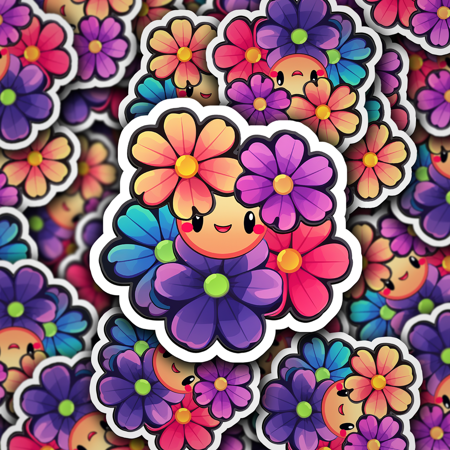 Charming Flower Vinyl Sticker - Blossom Your World with Delight