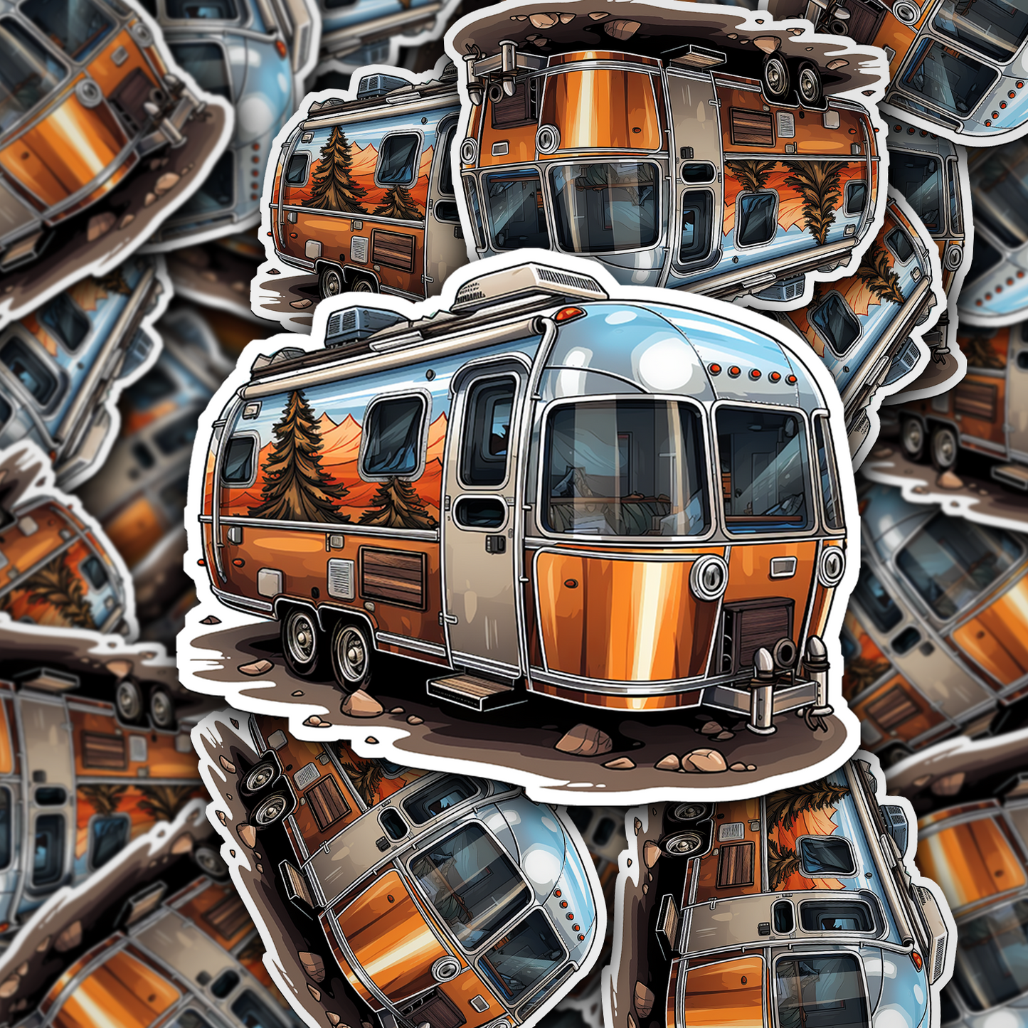 Airstream Trailer Vinyl Sticker - Wanderlust on Wheels