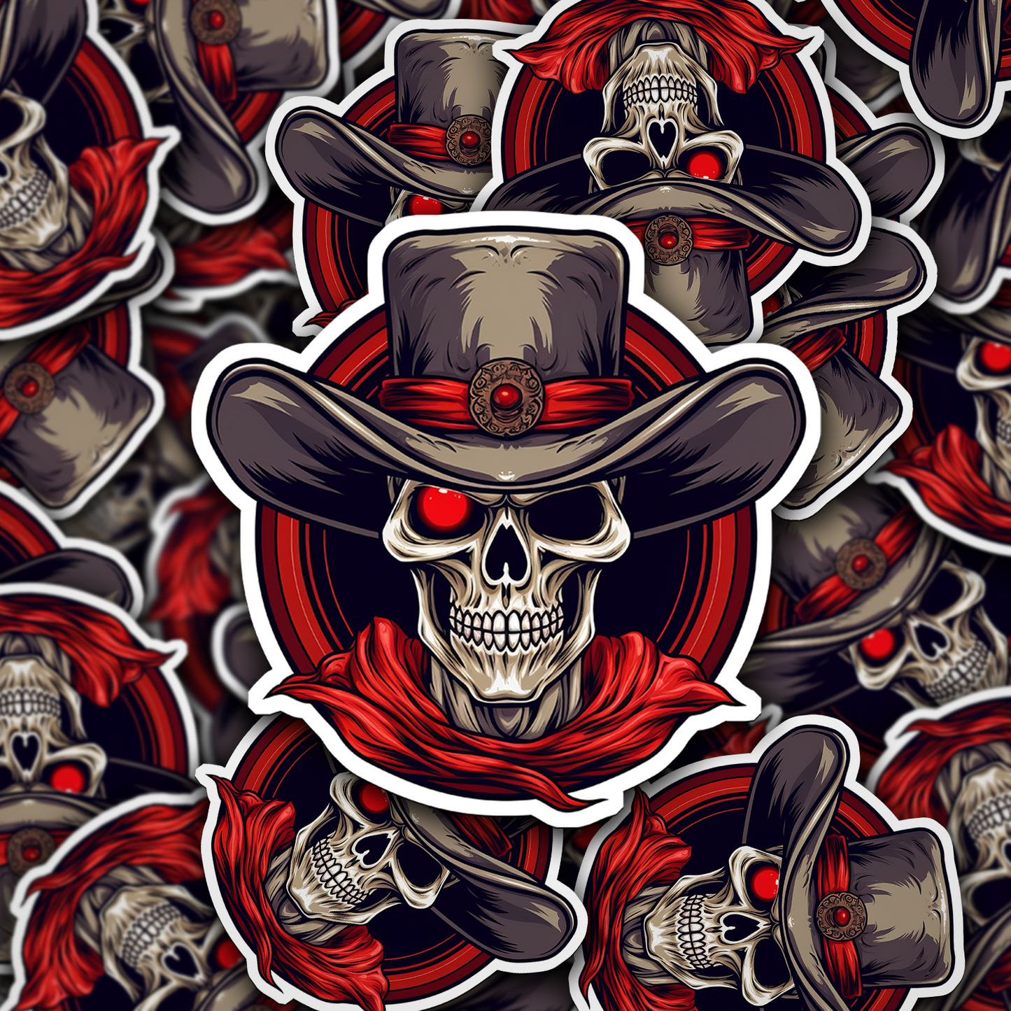 Skull Vinyl Sticker - A Bold Statement of Intrigue