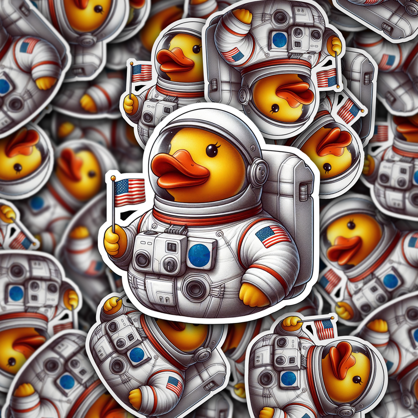 Astronaut Rubber Duck Vinyl Sticker