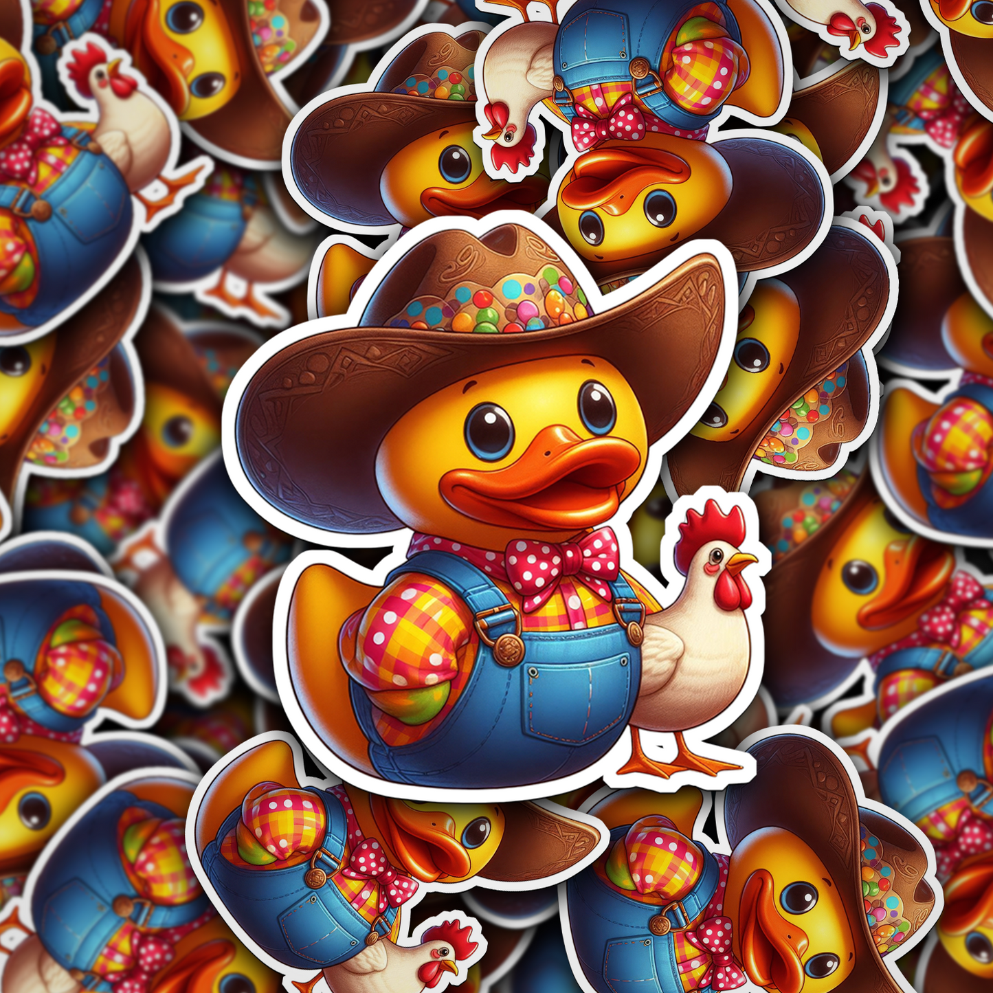 Farmer Rubber Duck Vinyl Sticker