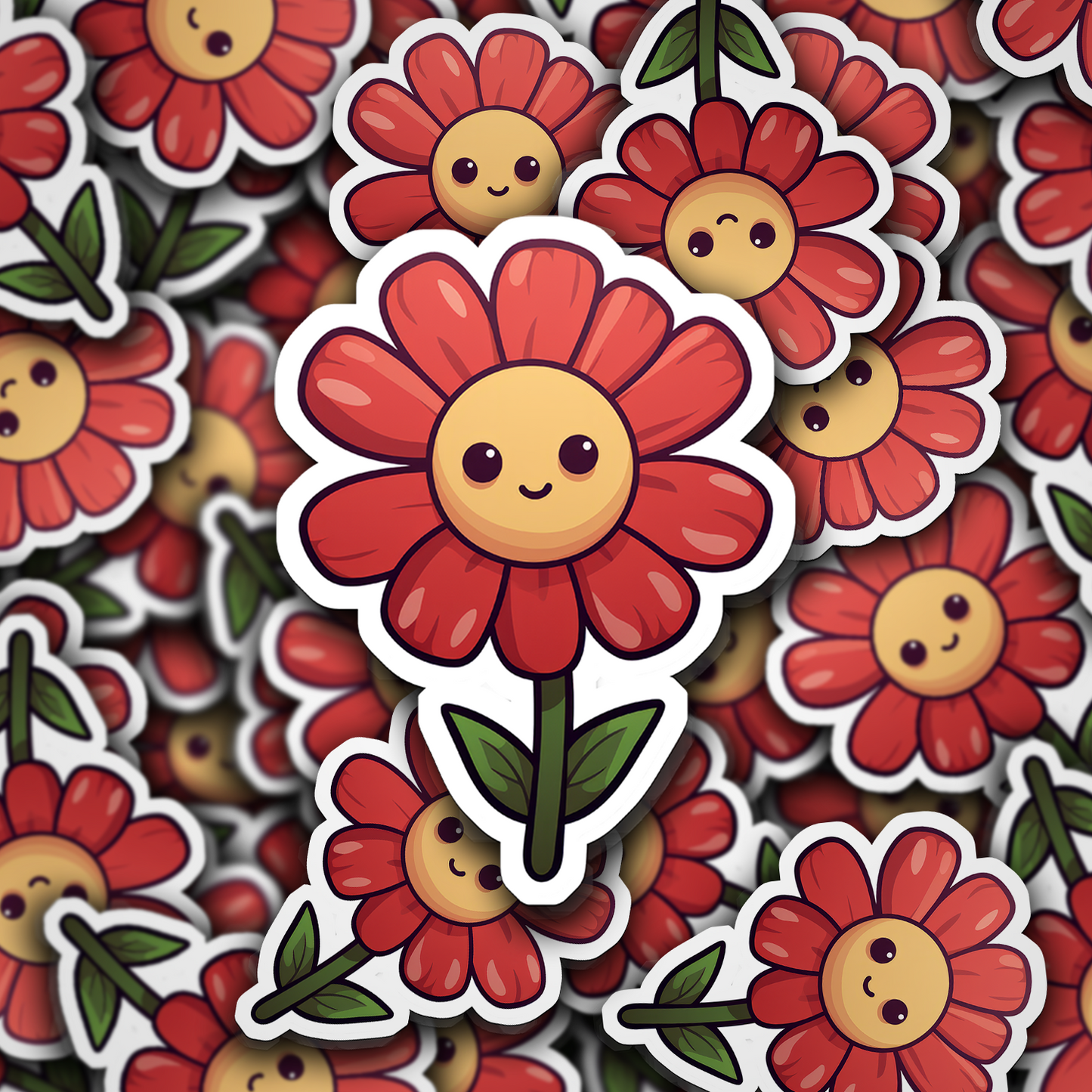 Charming Flower Vinyl Sticker - Blossom Your World with Delight