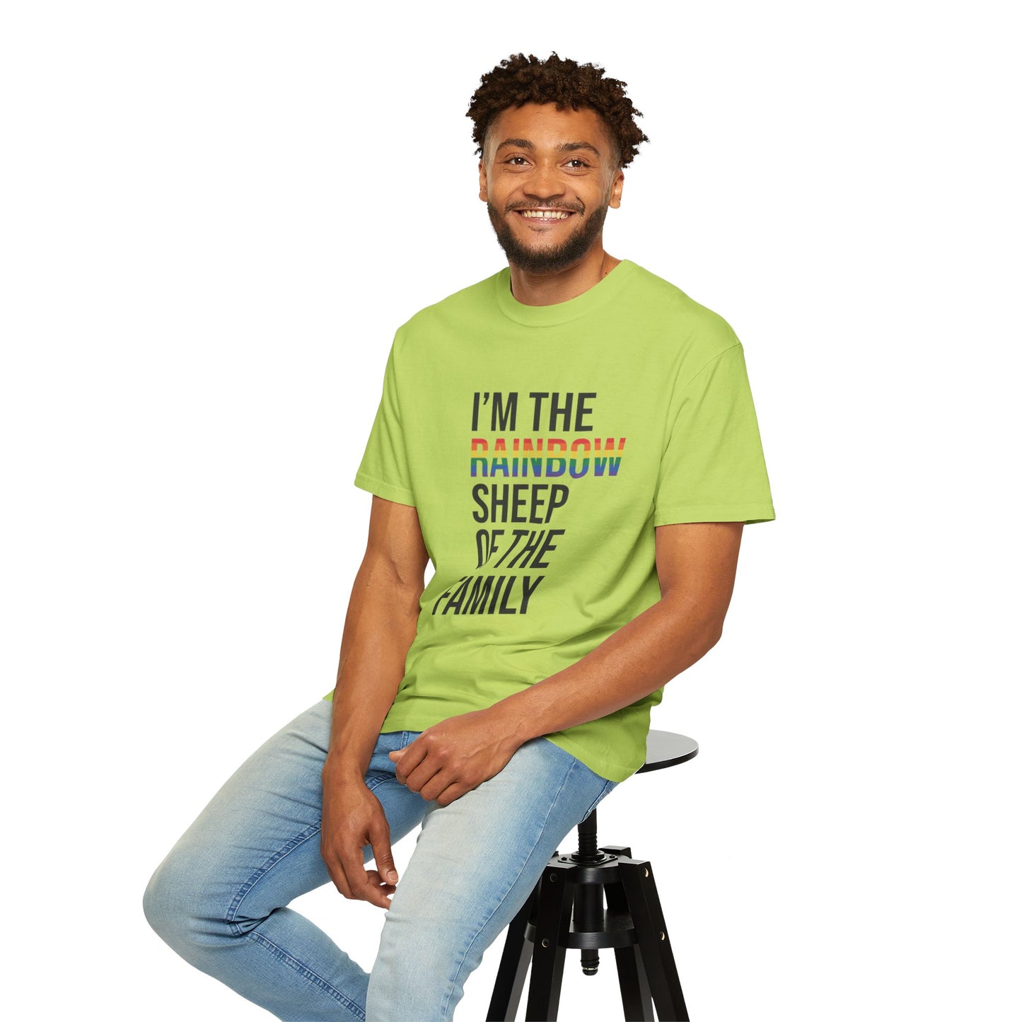 I'm The Rainbow Sheep of The Family Unisex Garment-Dyed T-shirt