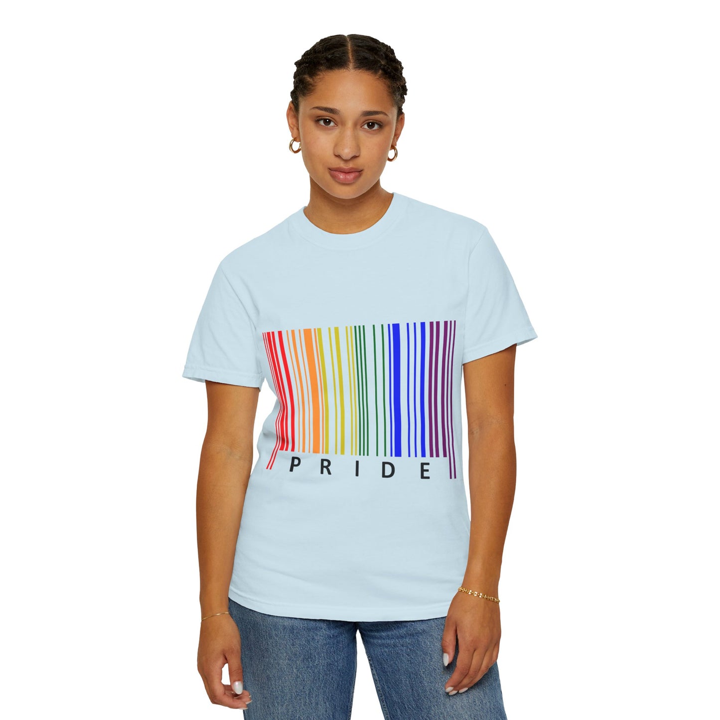 Pride Barcode Unisex Garment-Dyed T-shirt