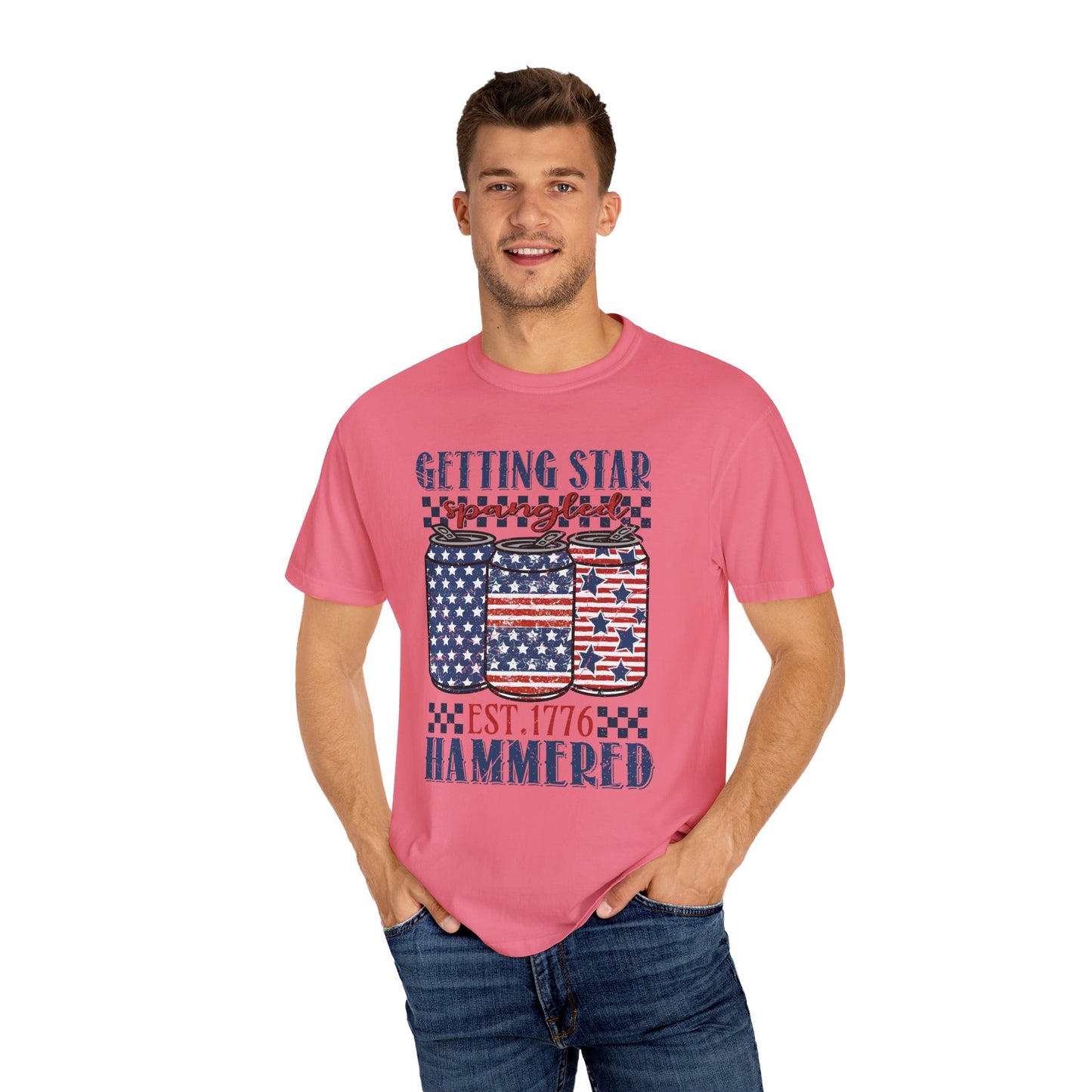 Getting Start Spangled Hammered Unisex Garment-Dyed T-shirt