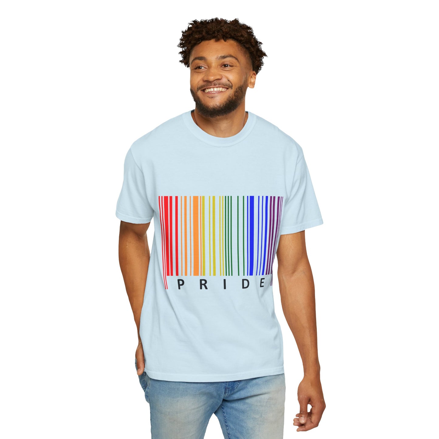 Pride Barcode Unisex Garment-Dyed T-shirt