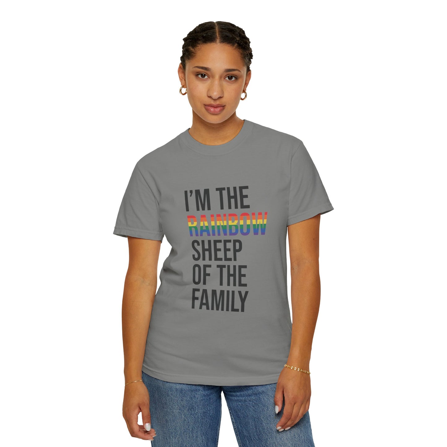 I'm The Rainbow Sheep of The Family Unisex Garment-Dyed T-shirt