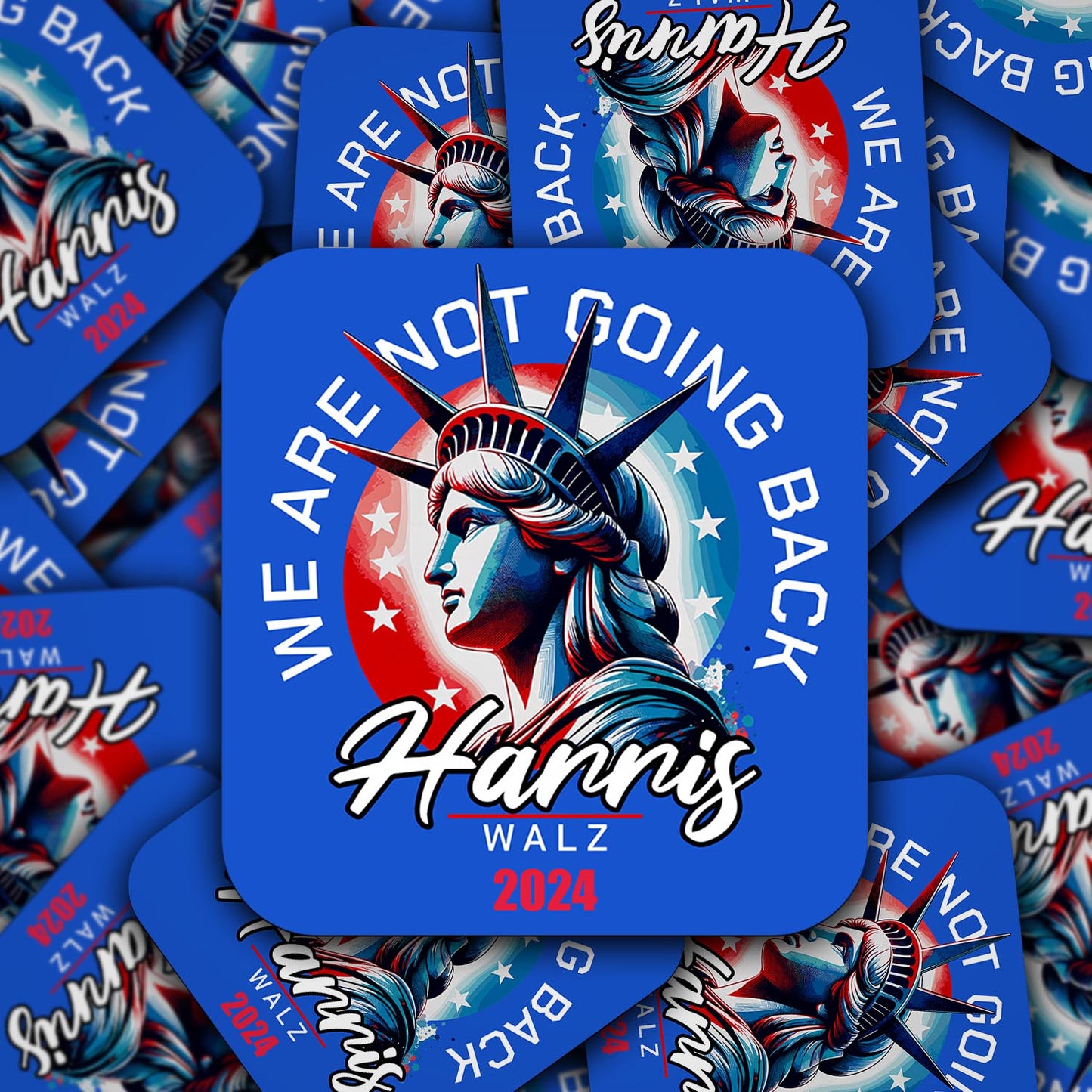 Harris Walz 2024 Vinyl Sticker - We're Not Going Back