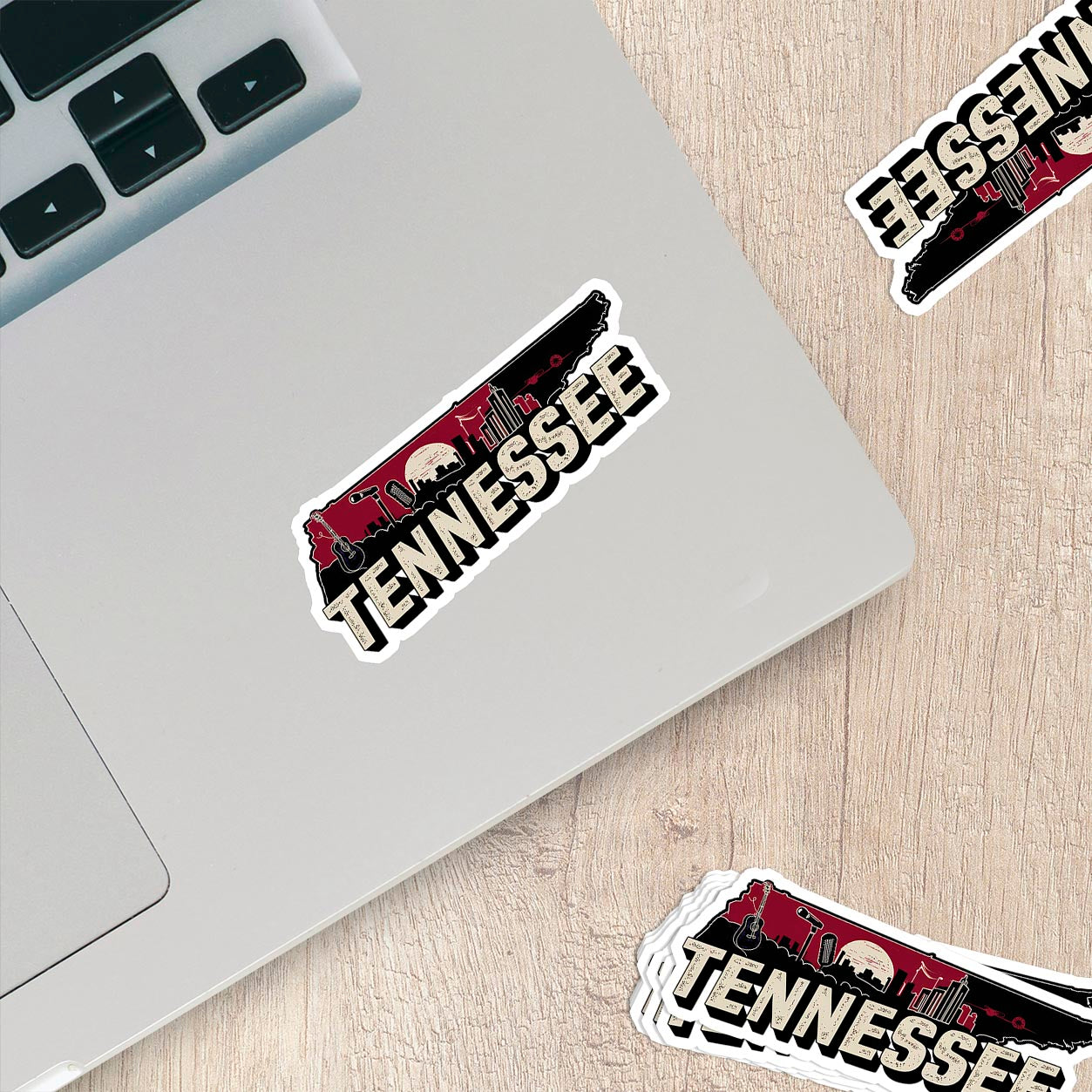 Retro Vinyl State Sticker - Tennessee