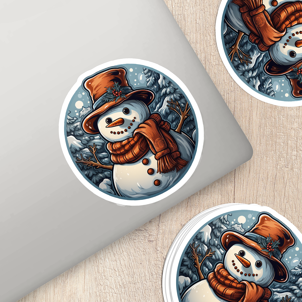 Snowman Vinyl Sticker - Add a Frosty Friend to Your Life