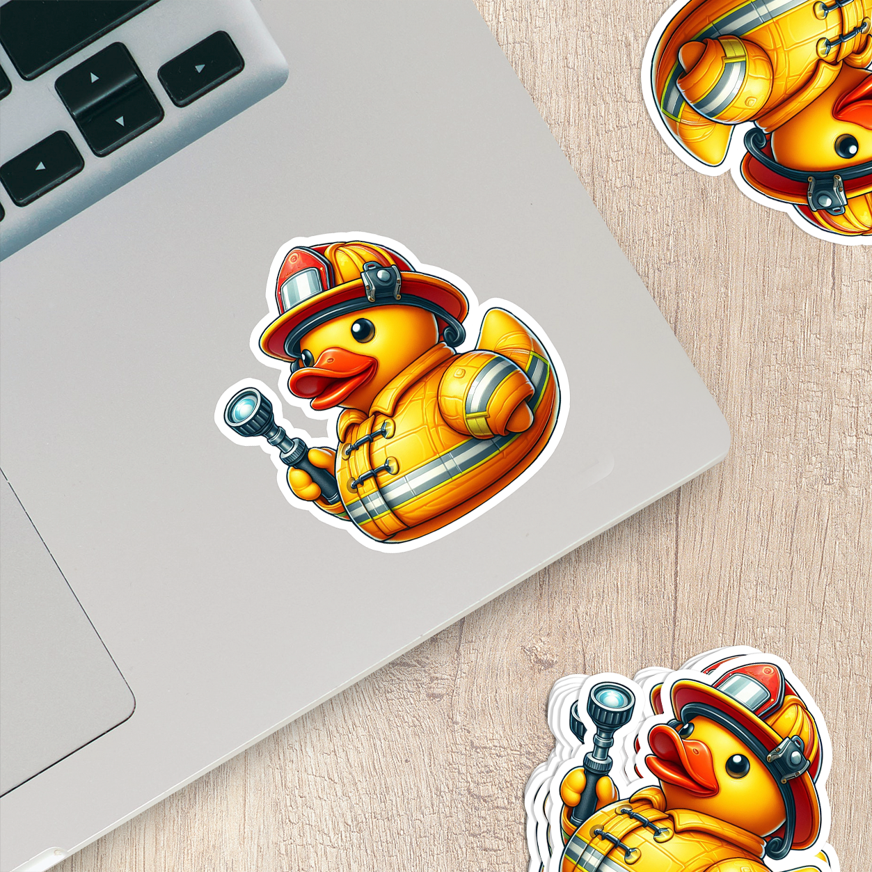 Firefighter Rubber Duck Vinyl Sticker