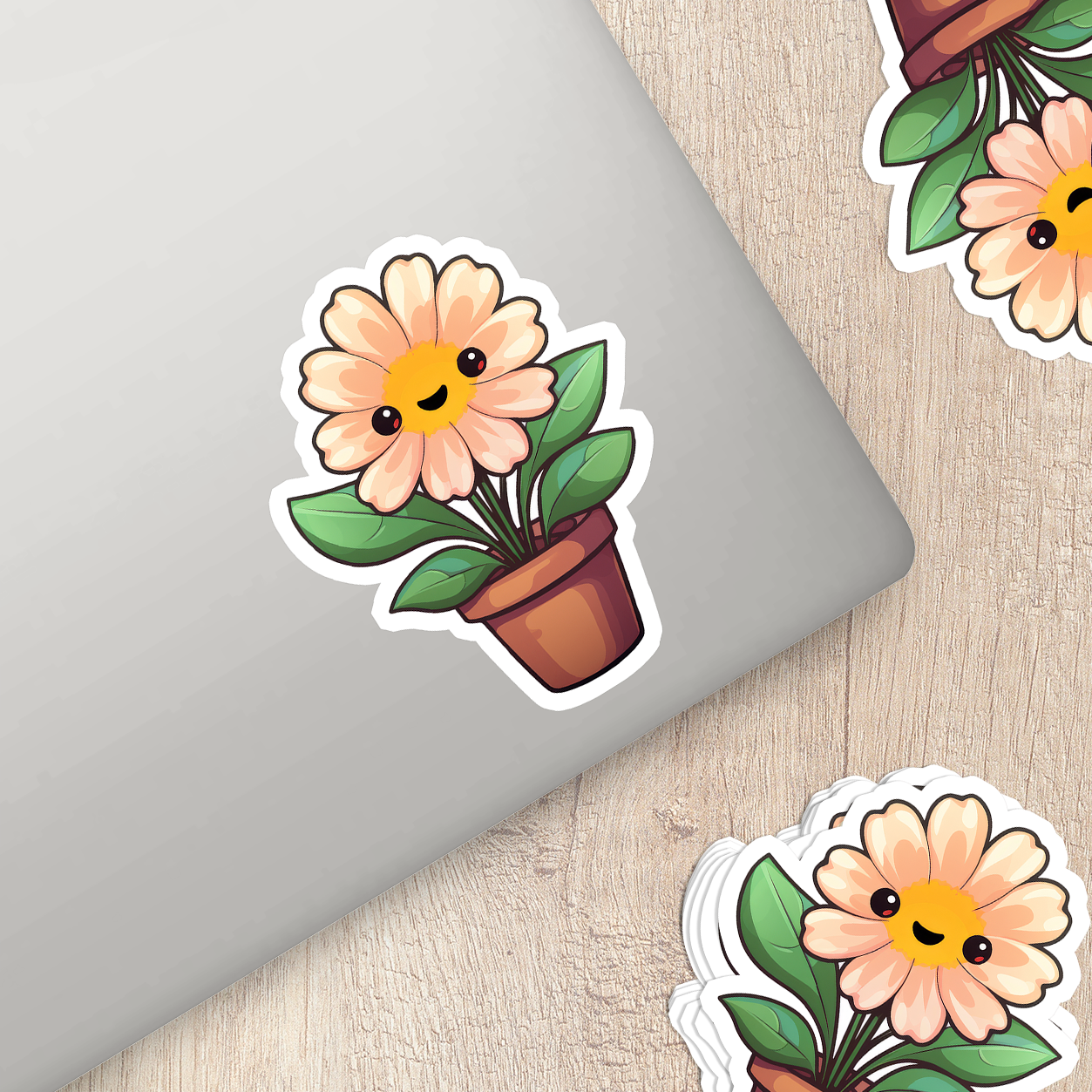 Charming Flower Vinyl Sticker - Blossom Your World with Delight