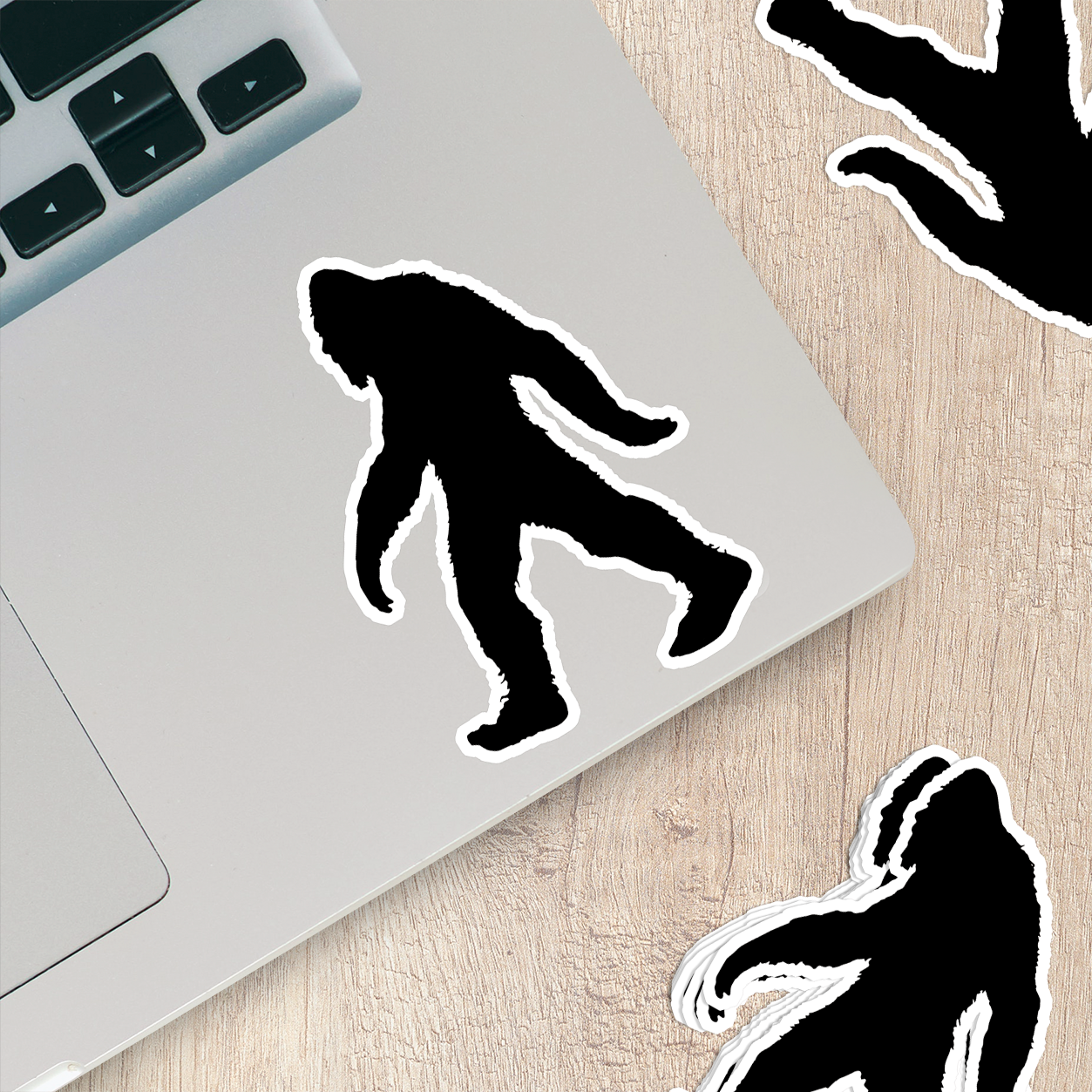 Bigfoot Silhouete Vinyl Sticker in Black - Add a Touch of Bigfoot Charm!