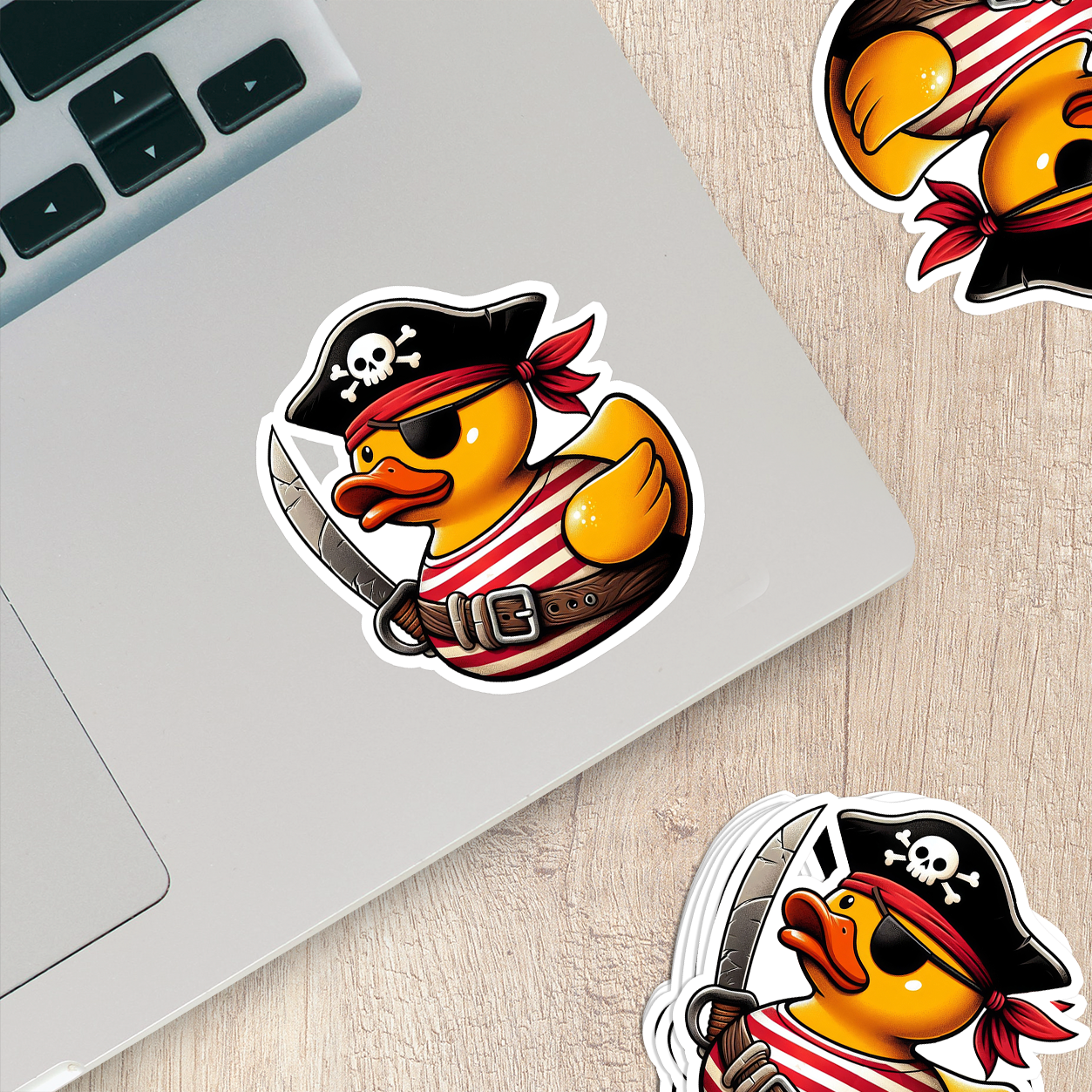 Pirate Rubber Duck Vinyl Sticker