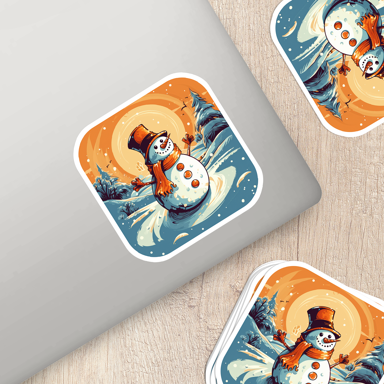 Snowman Vinyl Sticker - Add a Frosty Friend to Your Life