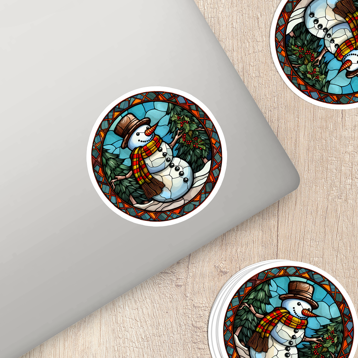 Snowman Vinyl Sticker - Add a Frosty Friend to Your Life