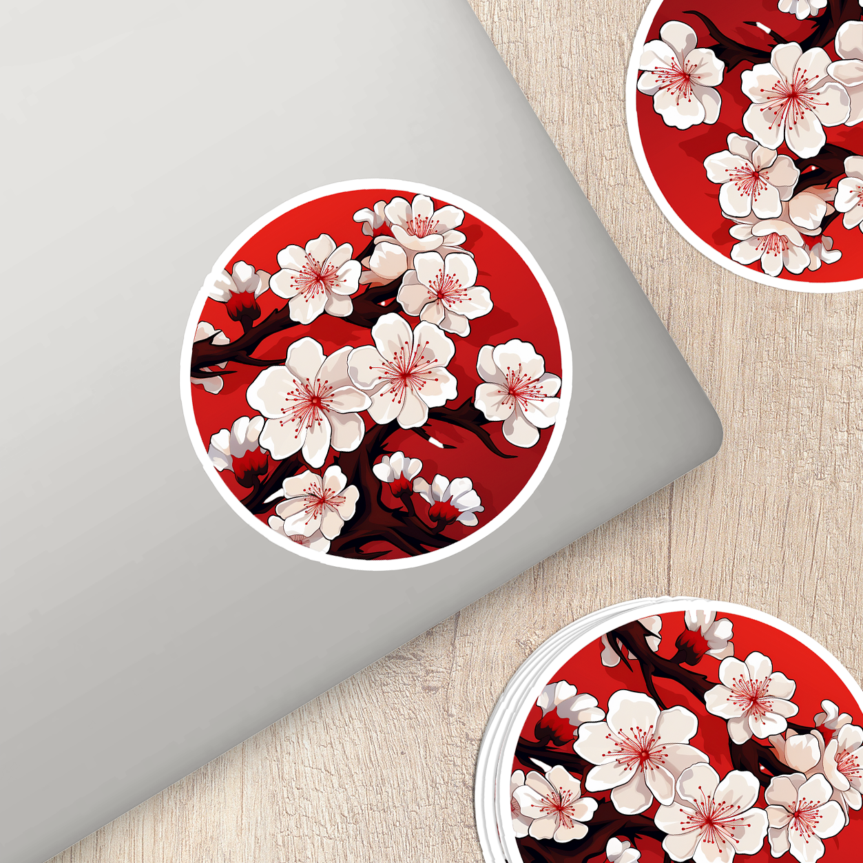 Cherry Blossom Vinyl Sticker - Embrace Nature's Beauty Anywhere You Go!