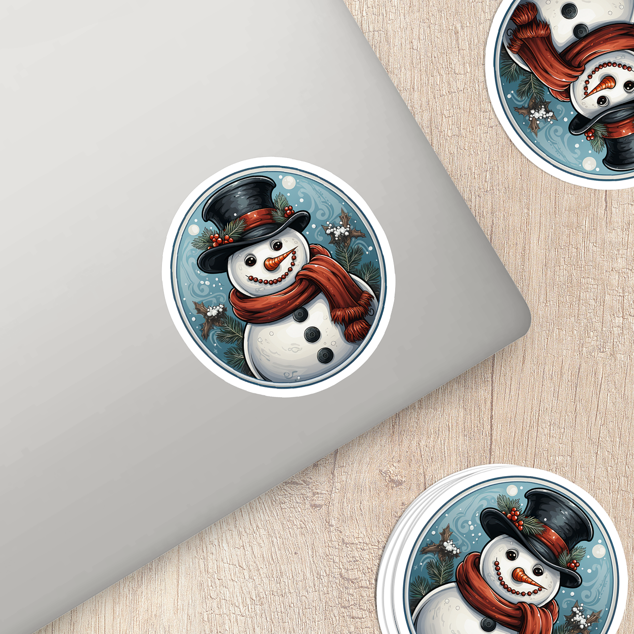 Snowman Vinyl Sticker - Add a Frosty Friend to Your Life