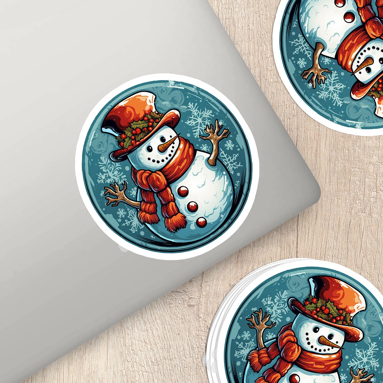 Snowman Vinyl Sticker - Add a Frosty Friend to Your Life