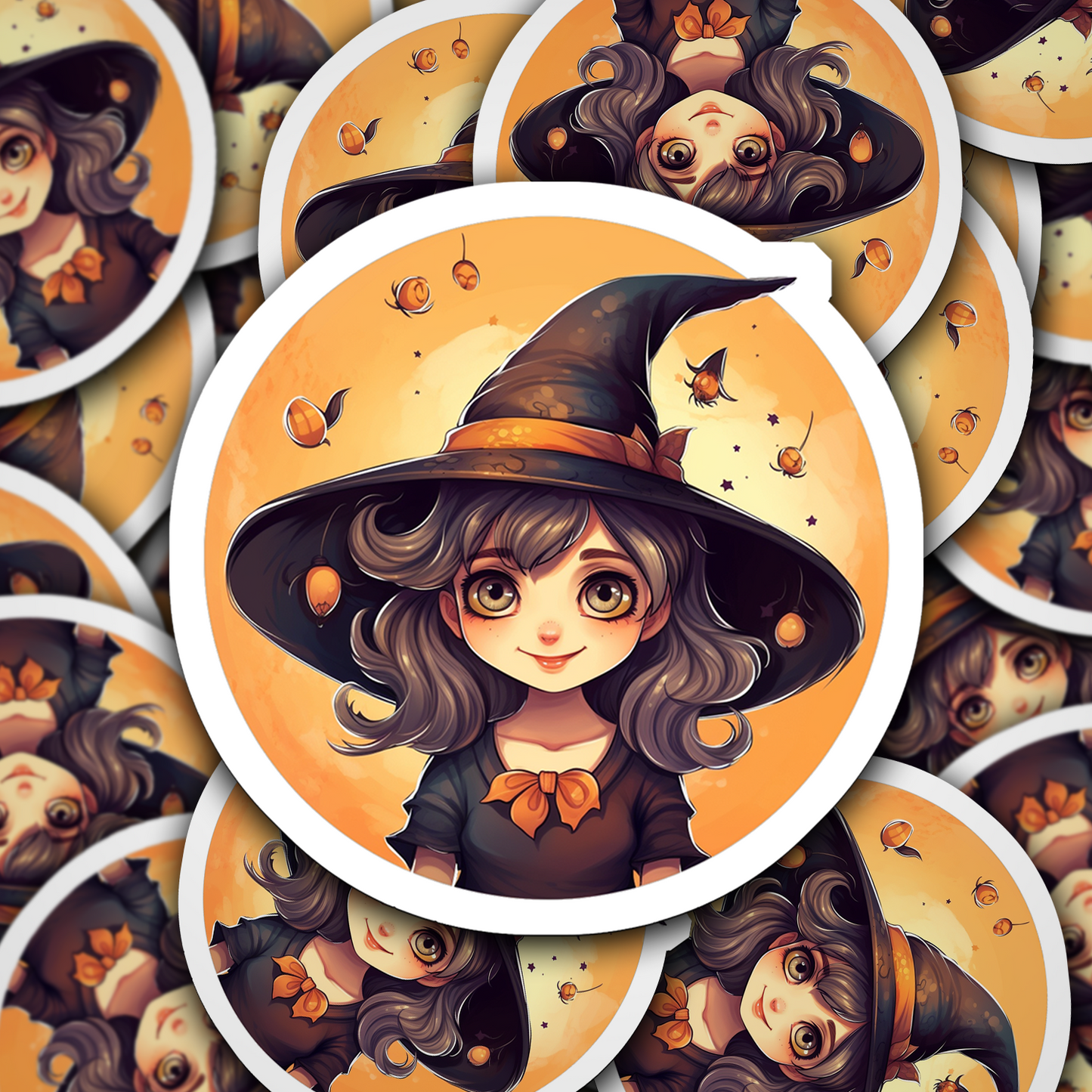 Cute Witch Vinyl Sticker - Adorable Magic for Any Surface