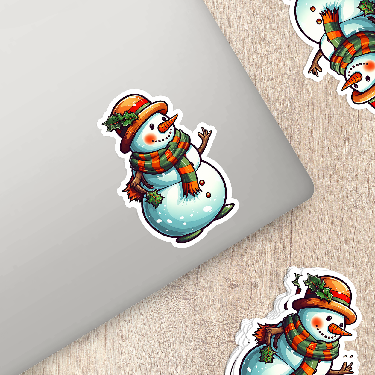 Snowman Vinyl Sticker - Add a Frosty Friend to Your Life