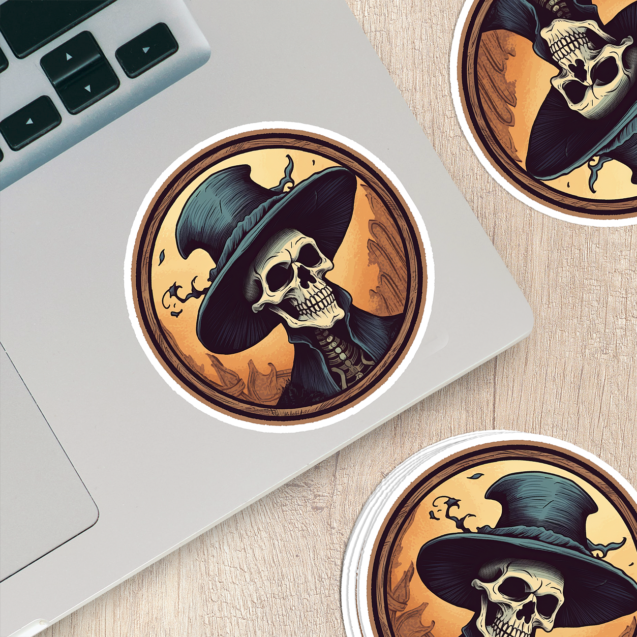 Skull Vinyl Sticker - A Bold Statement of Intrigue