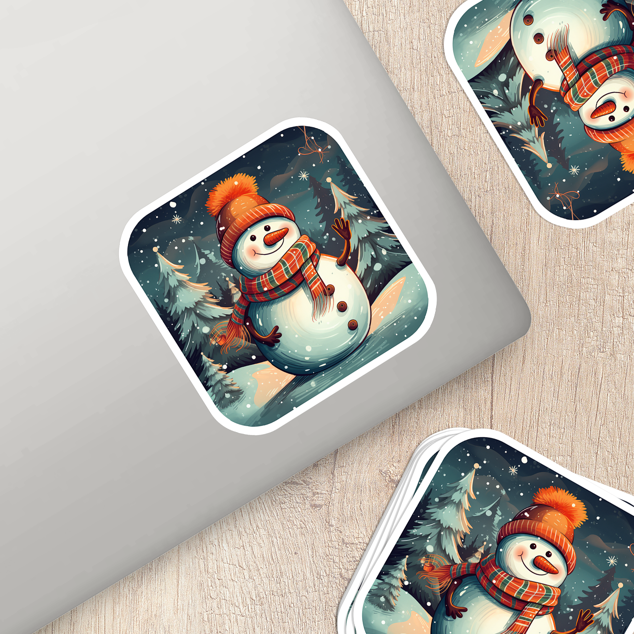 Snowman Vinyl Sticker - Add a Frosty Friend to Your Life