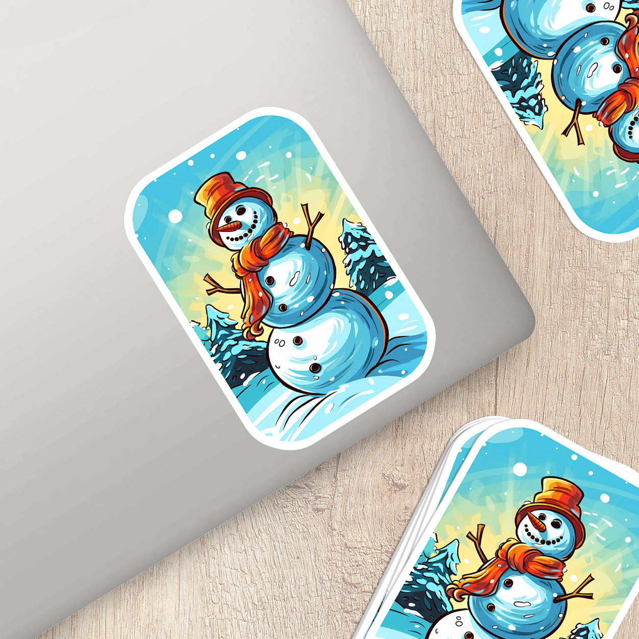 Snowman Vinyl Sticker - Add a Frosty Friend to Your Life