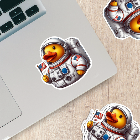 Astronaut Rubber Duck Vinyl Sticker