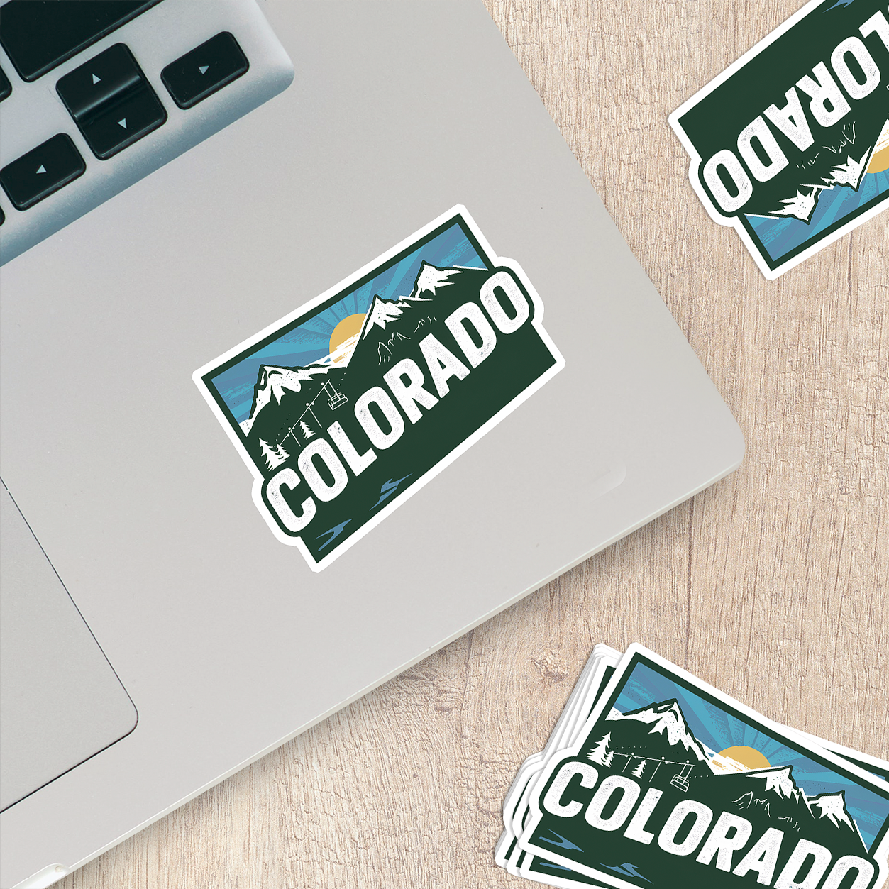 Retro Vinyl State Sticker - Colorado