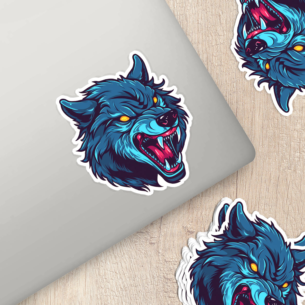 Mystical Wolf Vinyl Sticker - Embrace the Spirit of the Wild