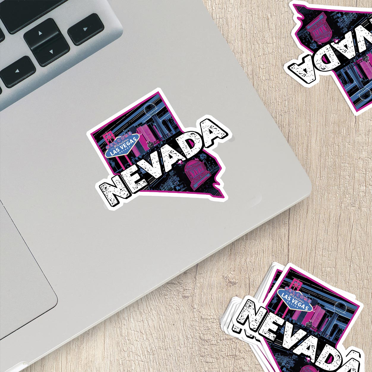 Retro Vinyl State Sticker - Nevada