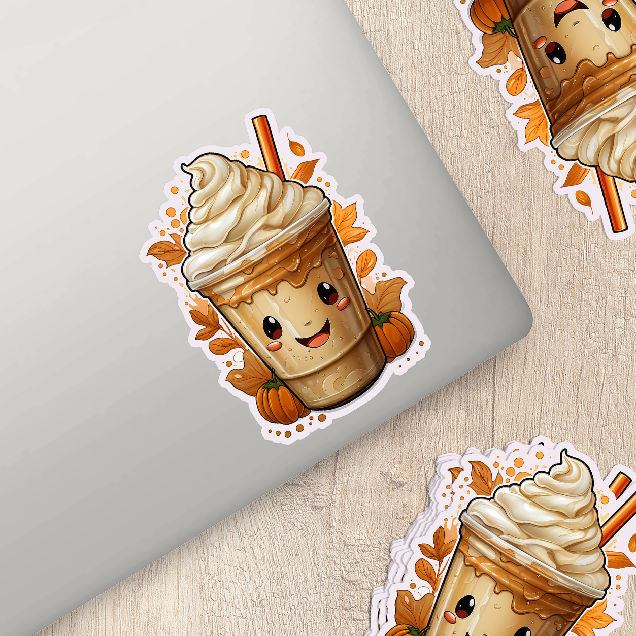 Pumpkin Spice Latte Vinyl Sticker - Sip, Savor, and Stick!