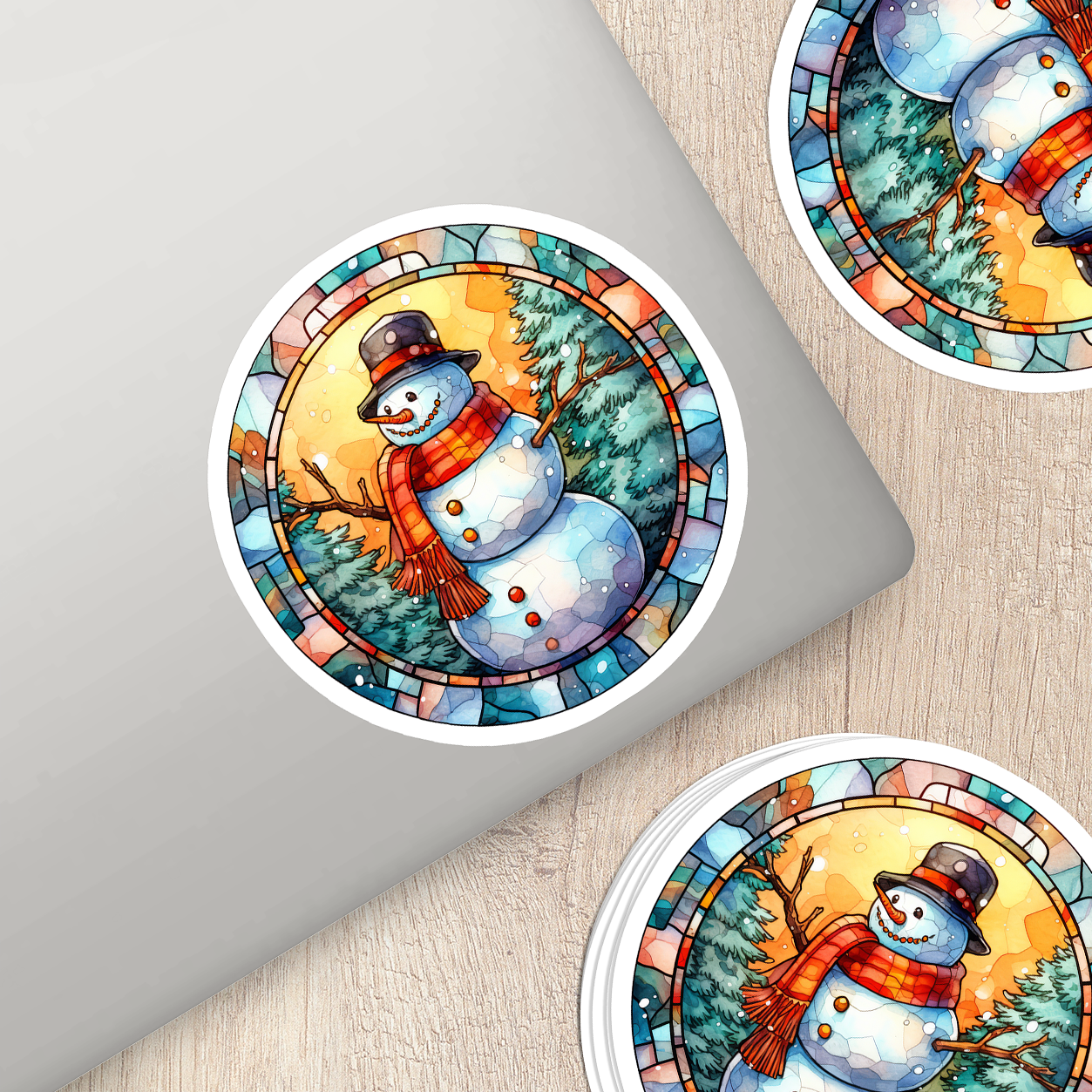 Snowman Vinyl Sticker - Add a Frosty Friend to Your Life