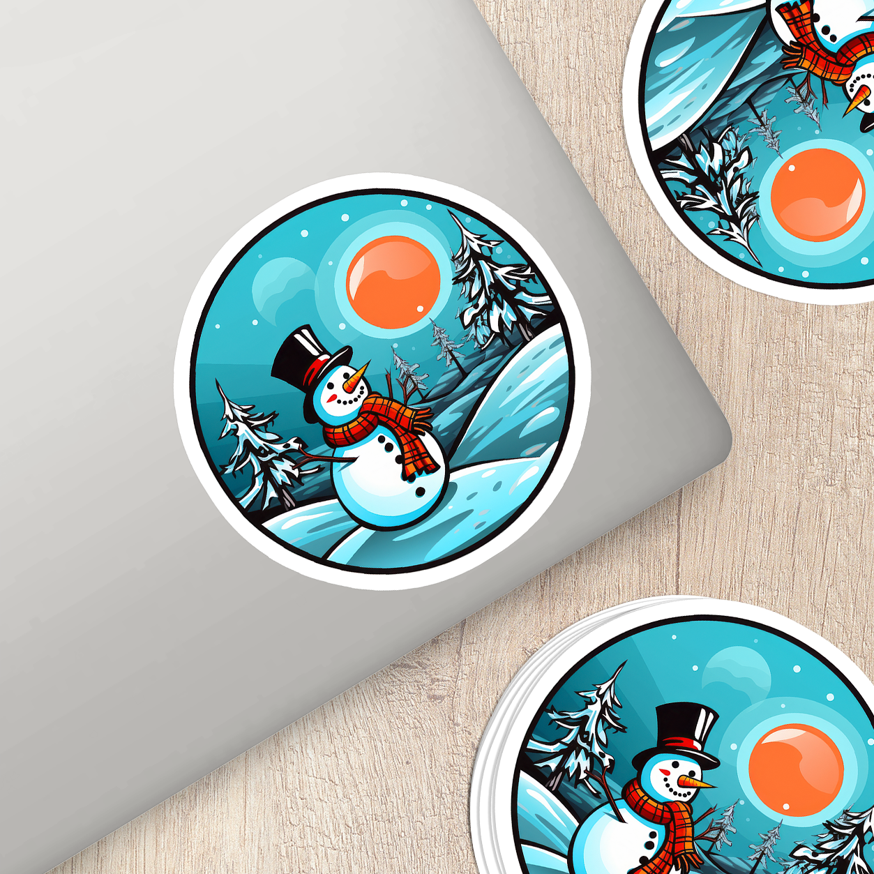 Snowman Vinyl Sticker - Add a Frosty Friend to Your Life