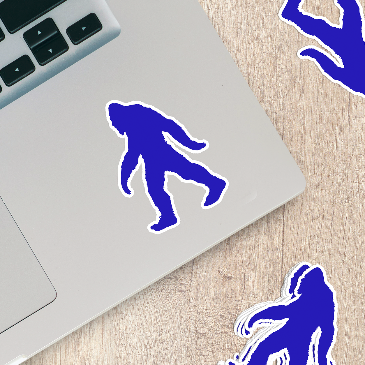 Bigfoot Silhouette Vinyl Sticker in Blue - Add a Touch of Bigfoot Charm!