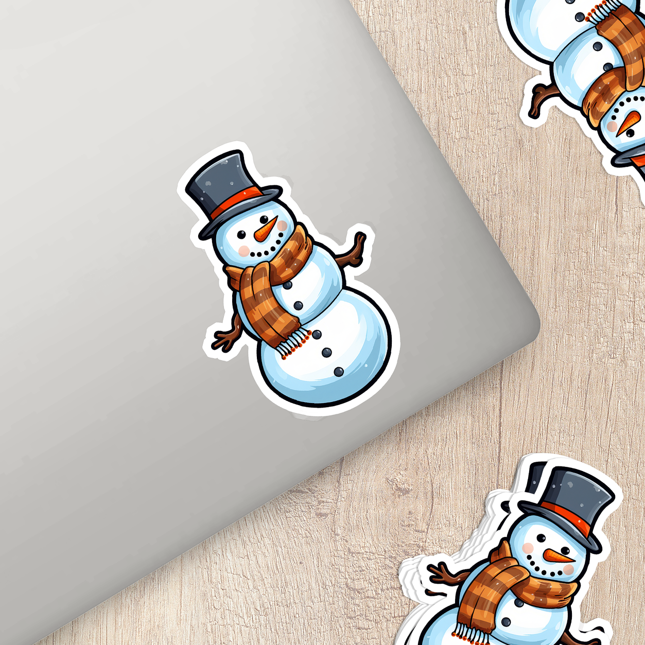 Snowman Vinyl Sticker - Add a Frosty Friend to Your Life