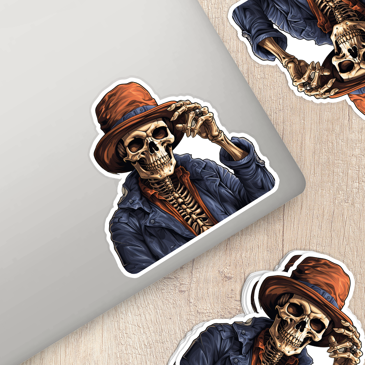 Spooky Skeleton Halloween Vinyl Sticker - Unleash the Haunting Vibes