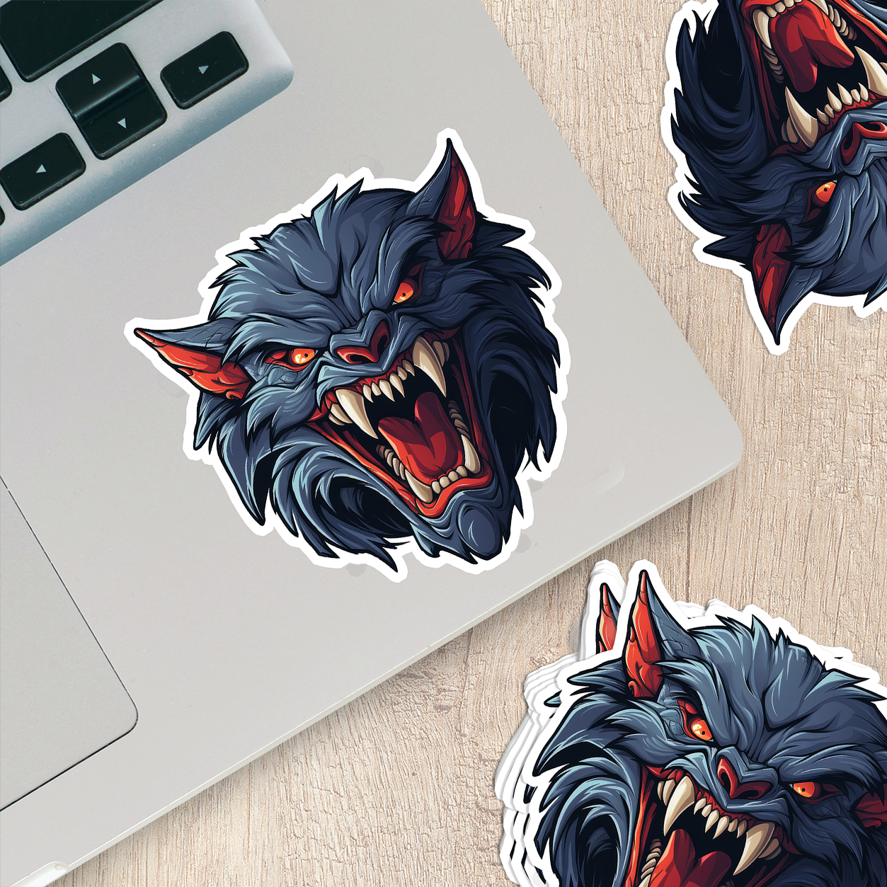 Mystical Wolf Vinyl Sticker - Embrace the Spirit of the Wild