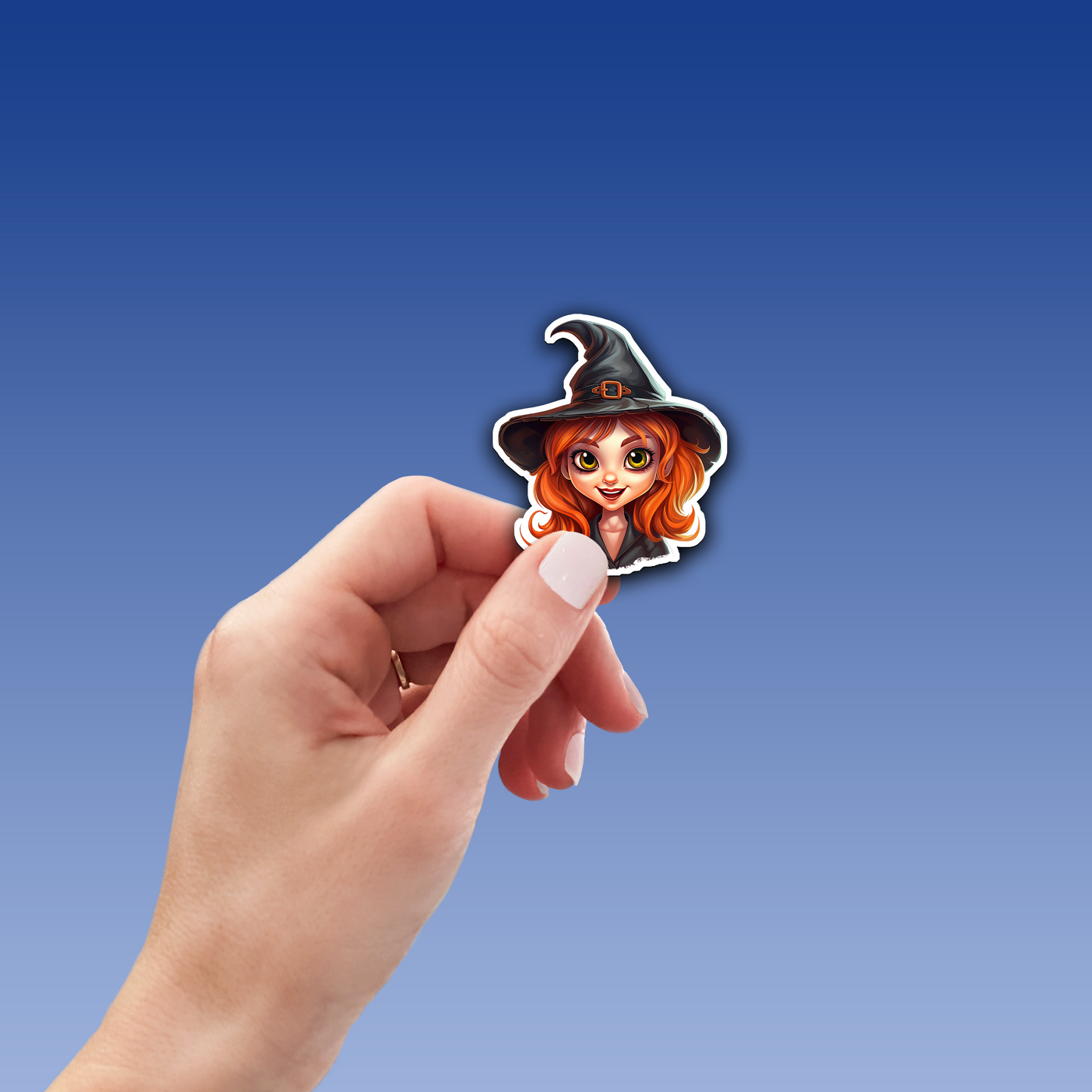 Happy Witch Vinyl Sticker - Spreading Smiles and Magic Everywhere