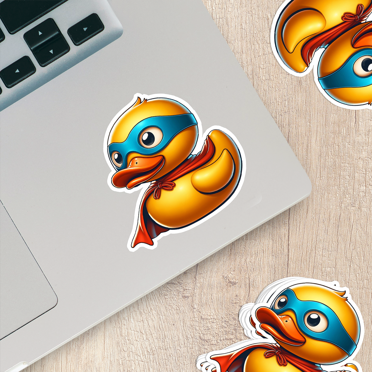 Super Hero Rubber Duck Vinyl Sticker