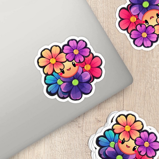 Charming Flower Vinyl Sticker - Blossom Your World with Delight