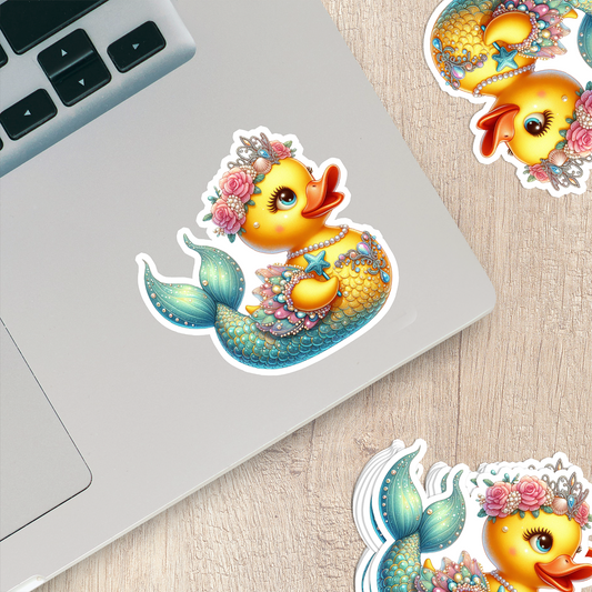 Mermaid Rubber Duck Vinyl Sticker