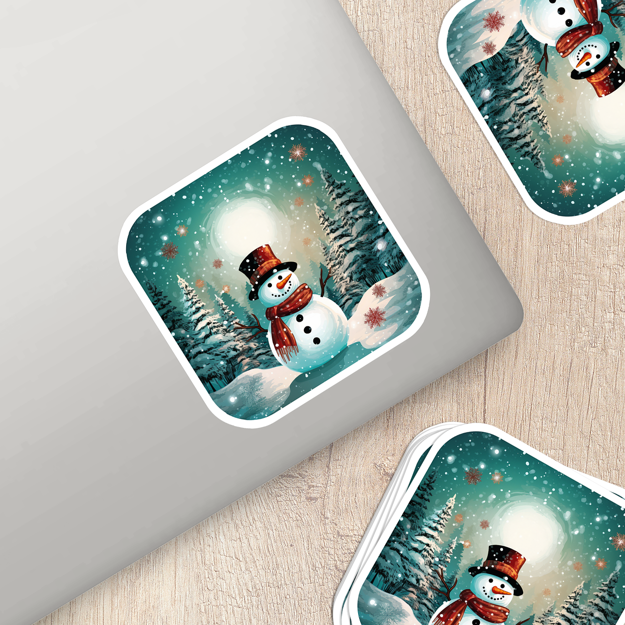 Snowman Vinyl Sticker - Add a Frosty Friend to Your Life