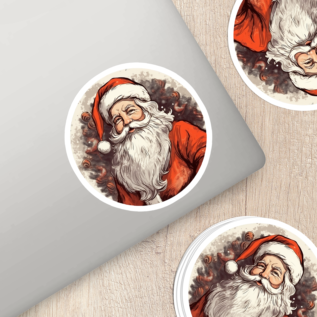 Santa Claus Vinyl Sticker - Bring the Magic of Christmas Anywhere