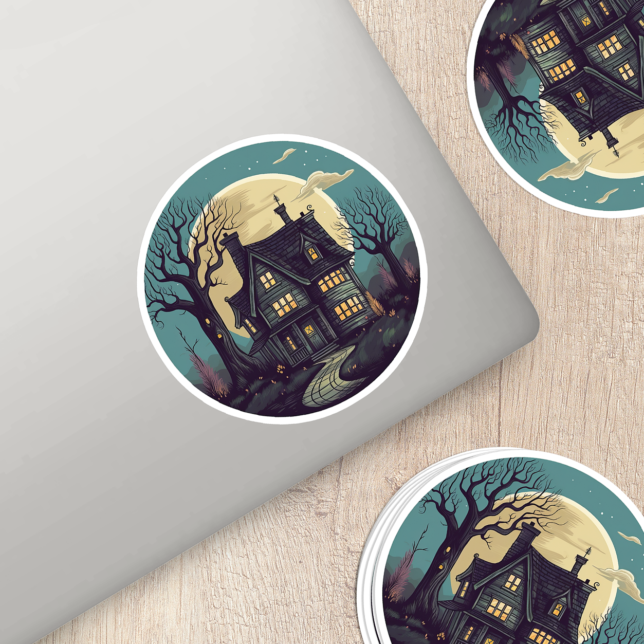 Haunted House Vinyl Sticker - Unveil the Mystery on Your Gear