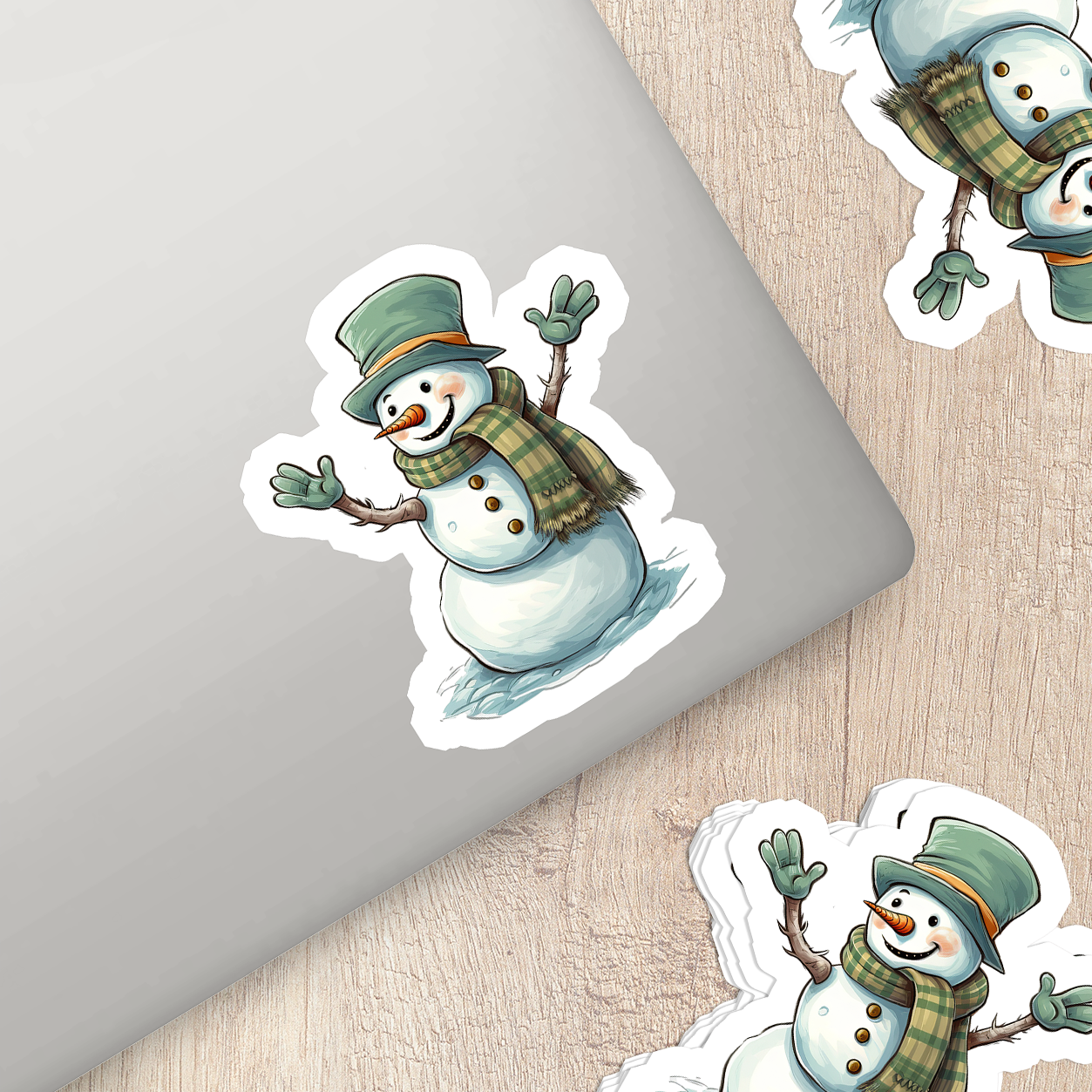 Snowman Vinyl Sticker - Add a Frosty Friend to Your Life