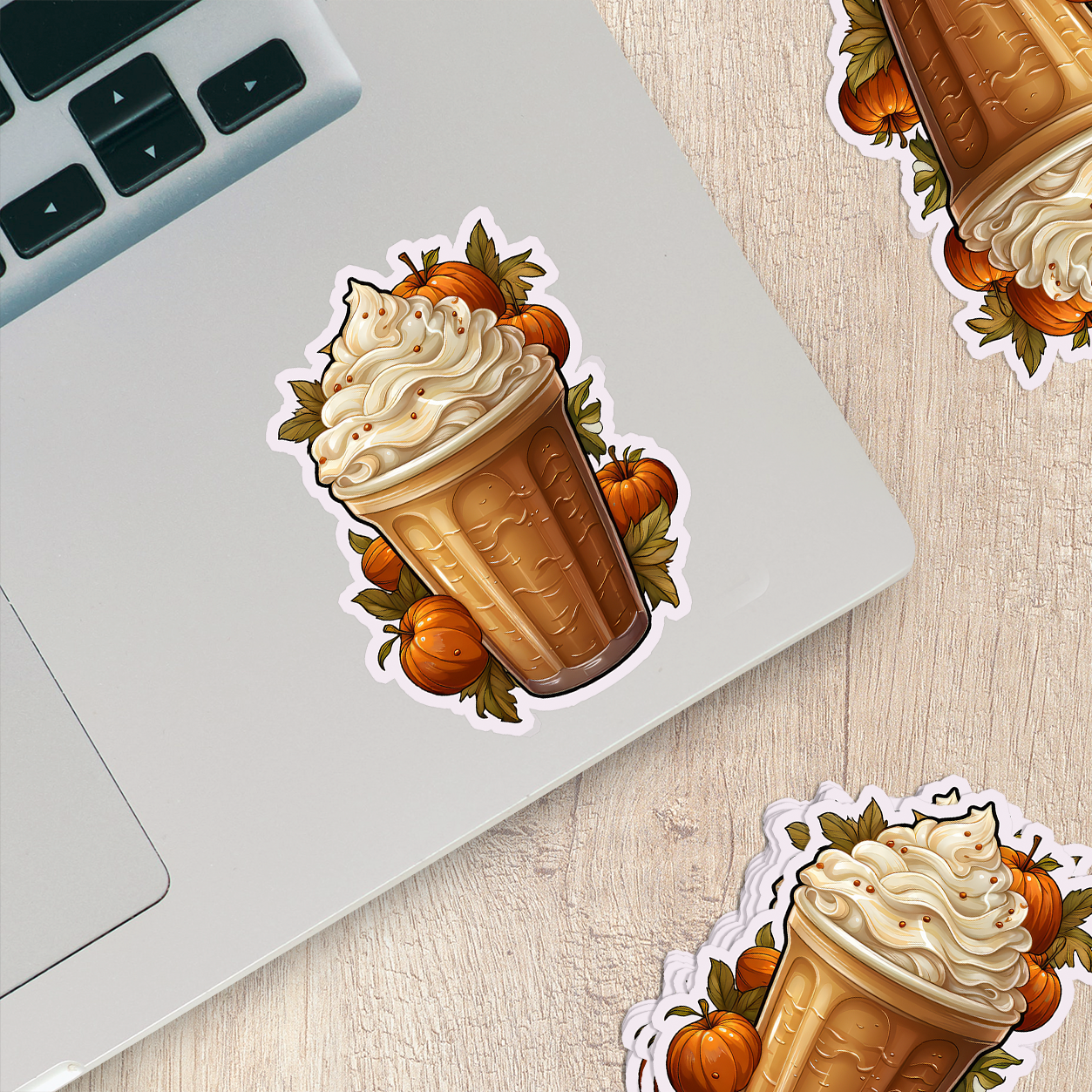 Pumpkin Spice Latte Vinyl Sticker - Sip, Savor, and Stick!