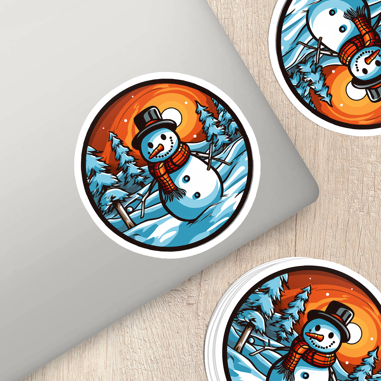 Snowman Vinyl Sticker - Add a Frosty Friend to Your Life